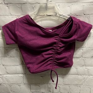 Bluewater dance top YM NWOT purple crop top